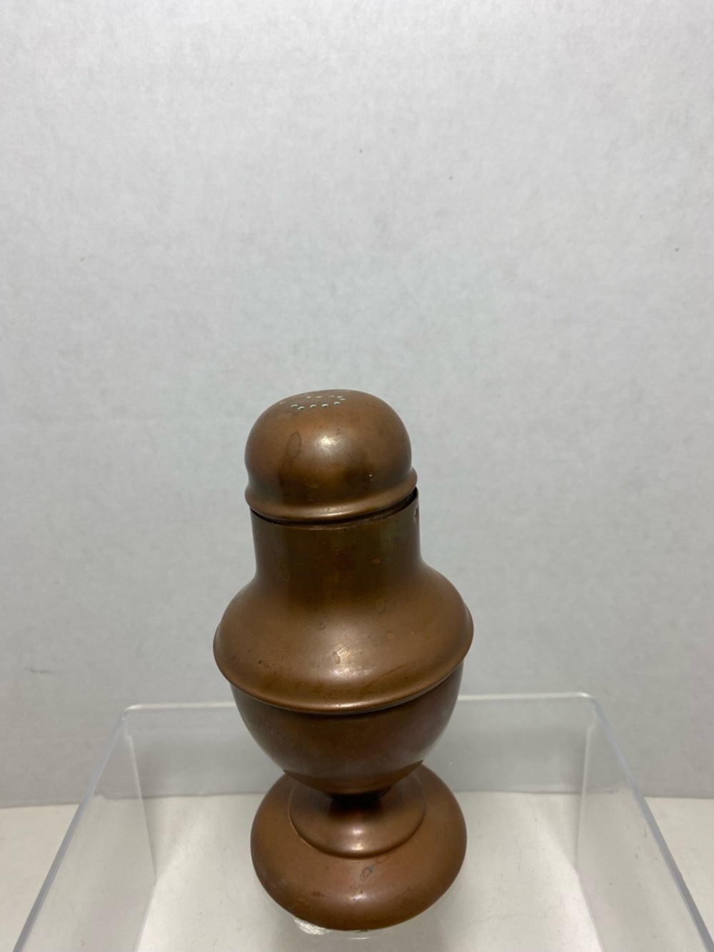 Vintage MCM  large copper salt shaker baluster shape 6 inch